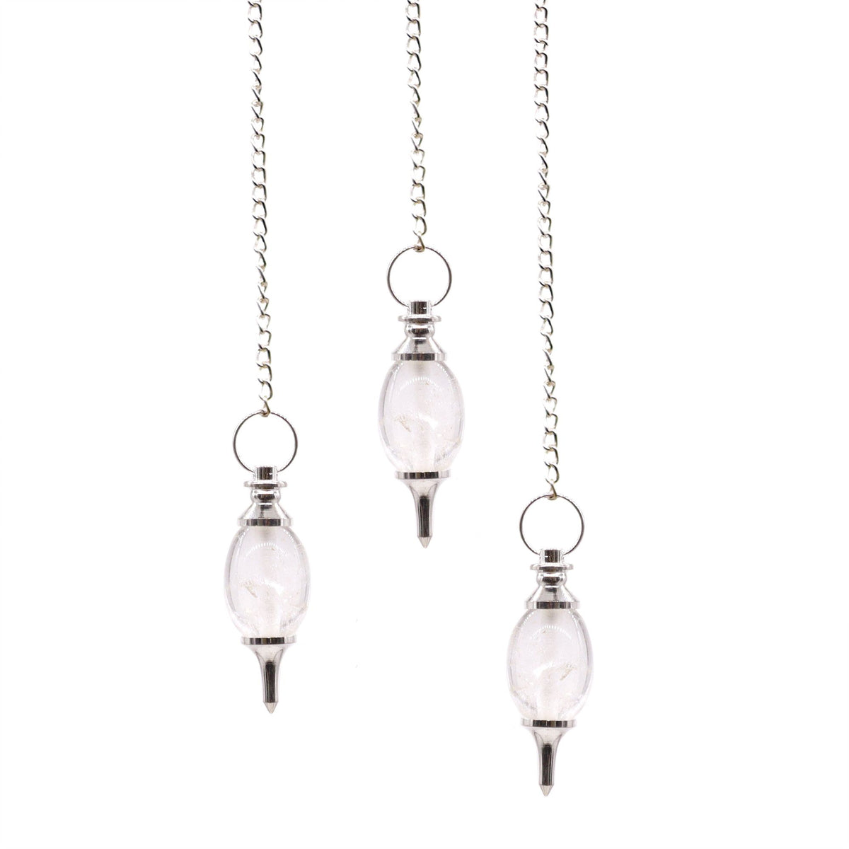 Lingam Shaped Gemstone Pendulum – Rock Quartz, NooEdge UK