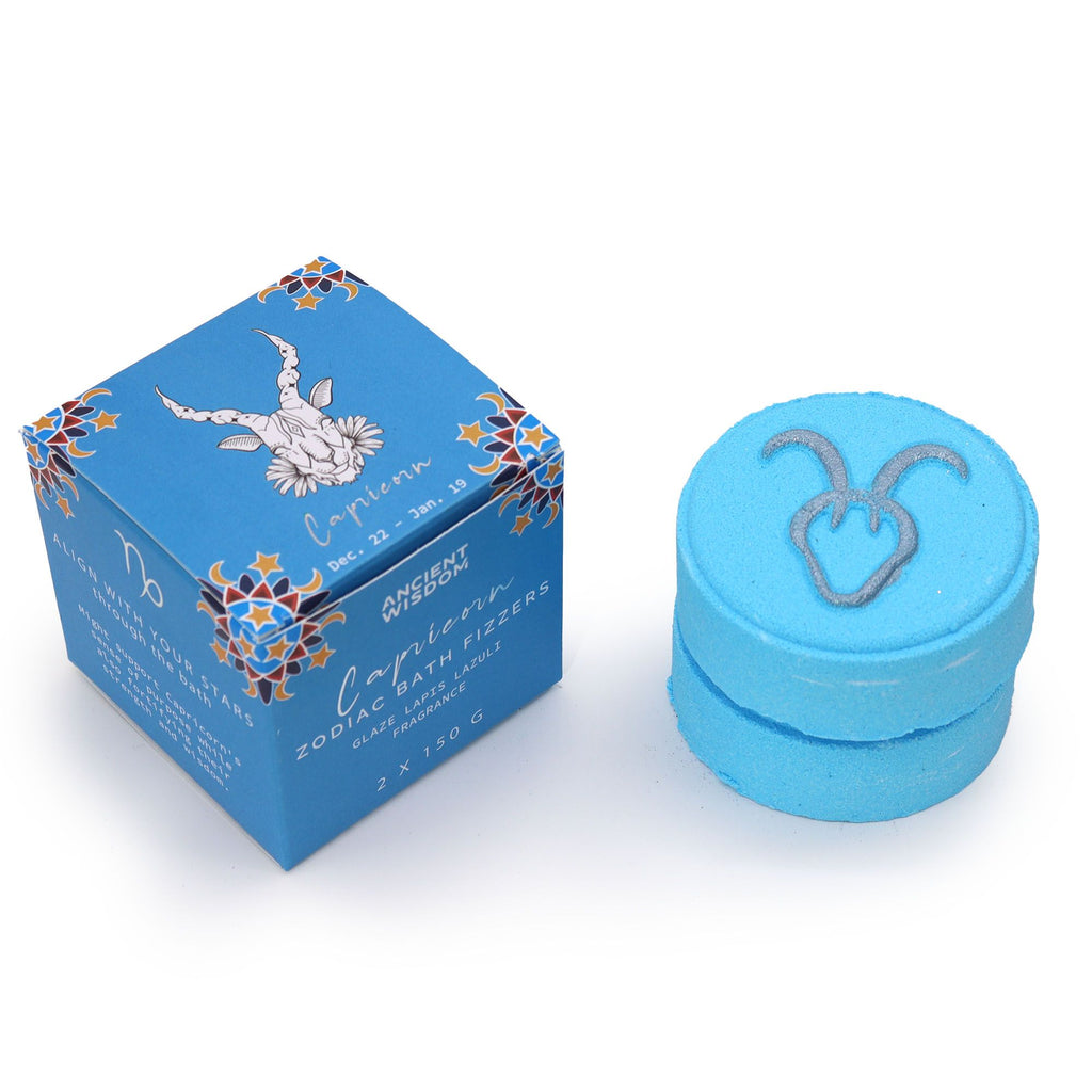 Set of Zodiac Bath Fizzers with Horoscope – front view, NooEdge UK