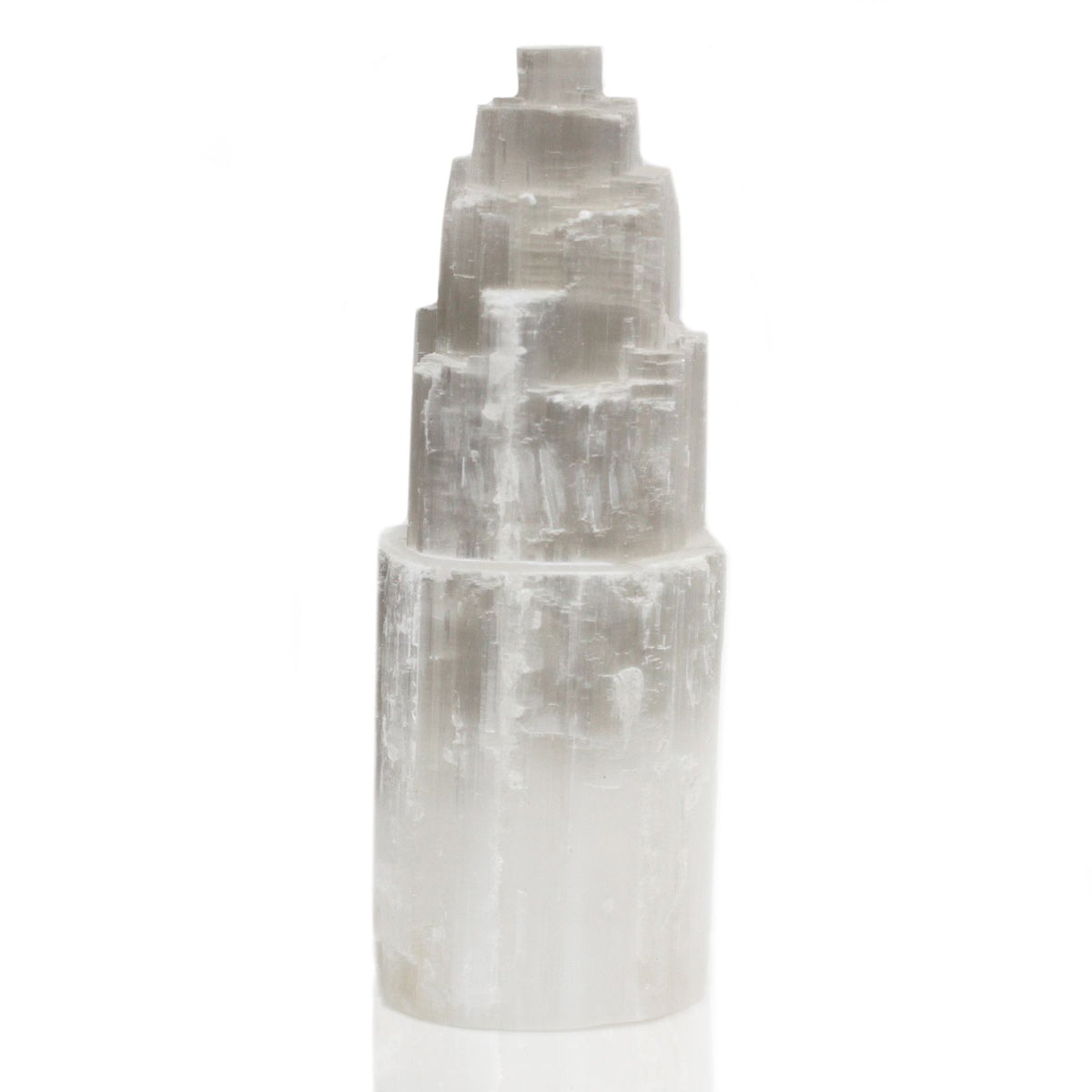 Natural Selenite Tower Lamp – 25 cm, NooEdge UK
