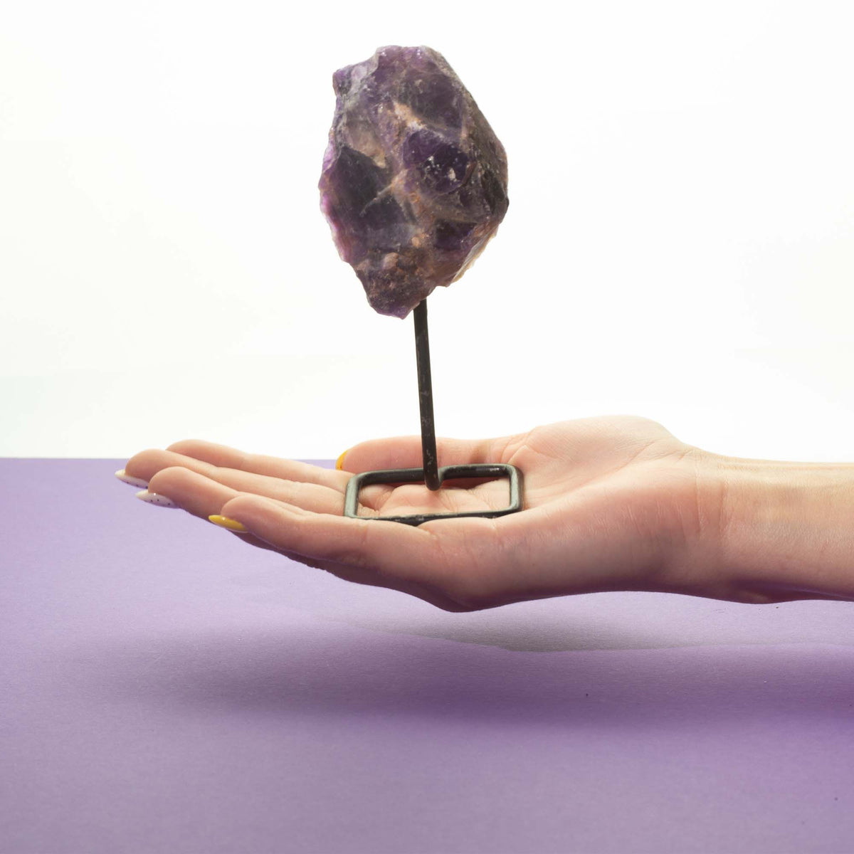 Mineral Specimen on Metal Stand – Amethyst, NooEdge UK