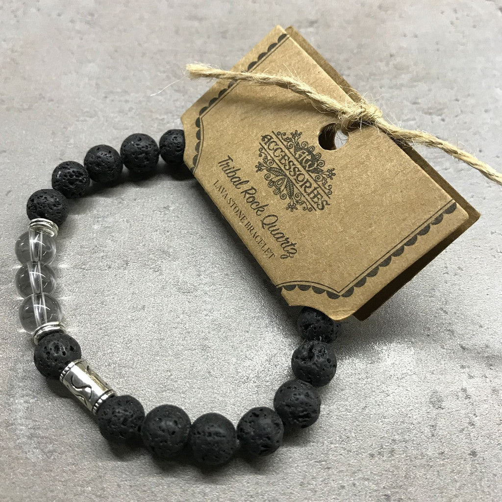 Lava Stone Bracelet – front view, NooEdge UK