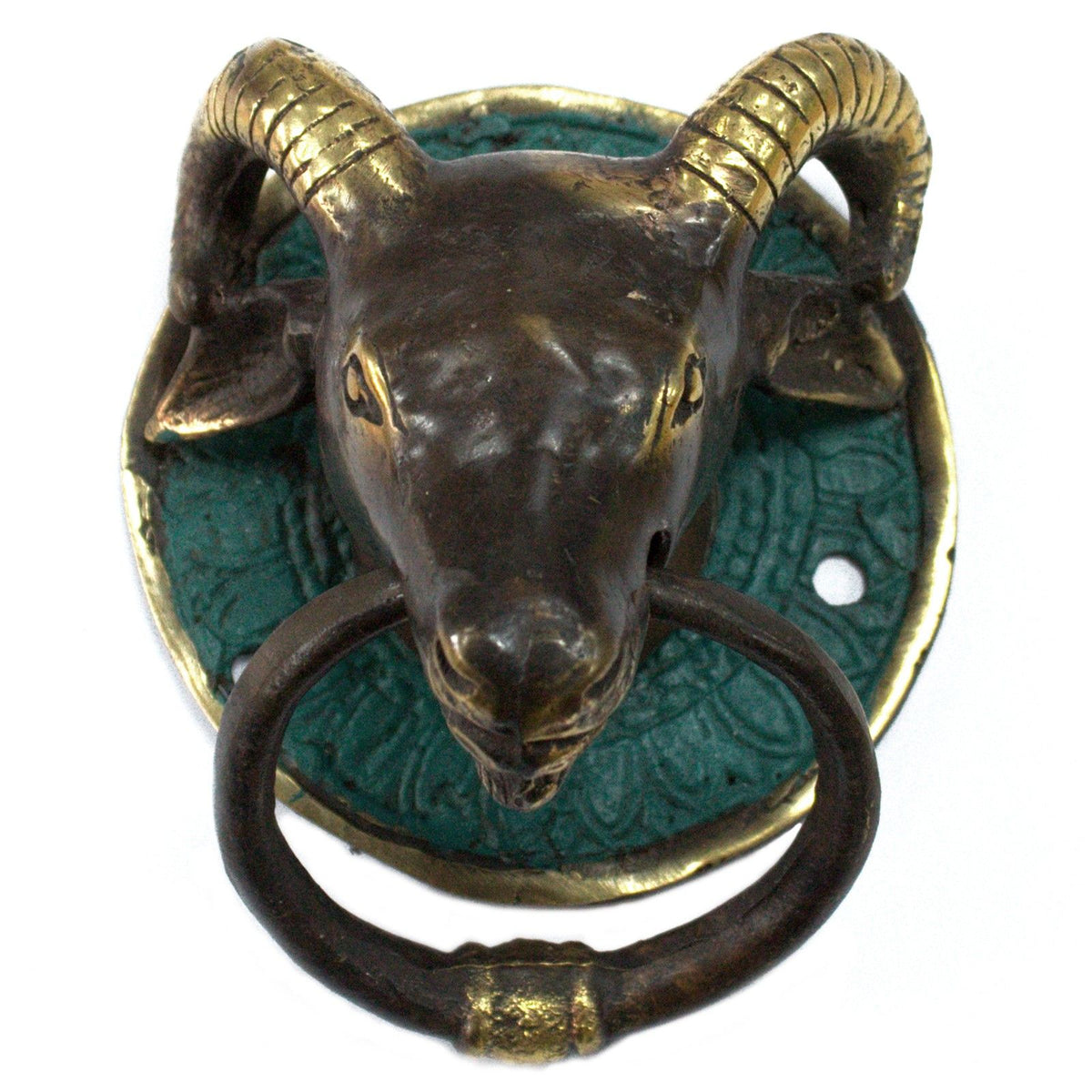 Brass Door Knocker – Rams Head, NooEdge UK