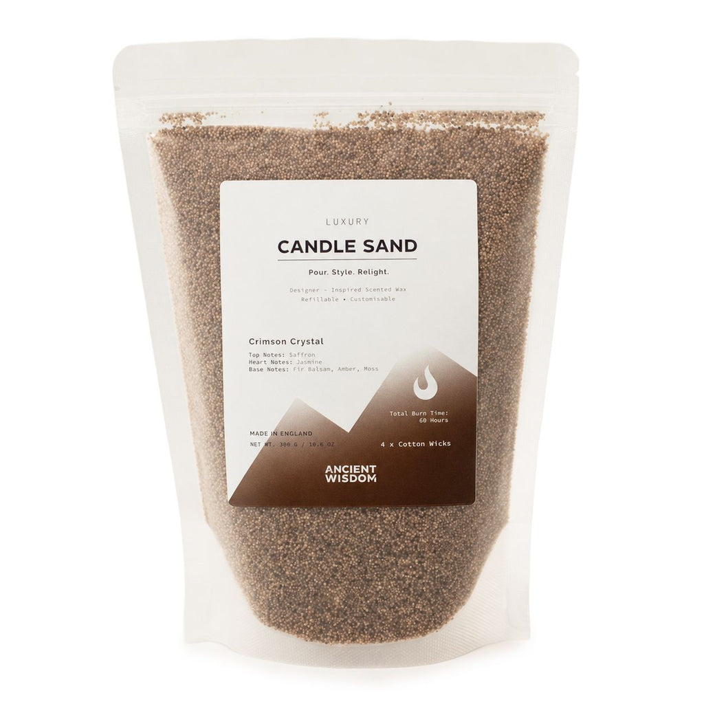 Fragranced Candle Sand – Mocha Brown Crimson Crystal 300g alternate view, NooEdge UK