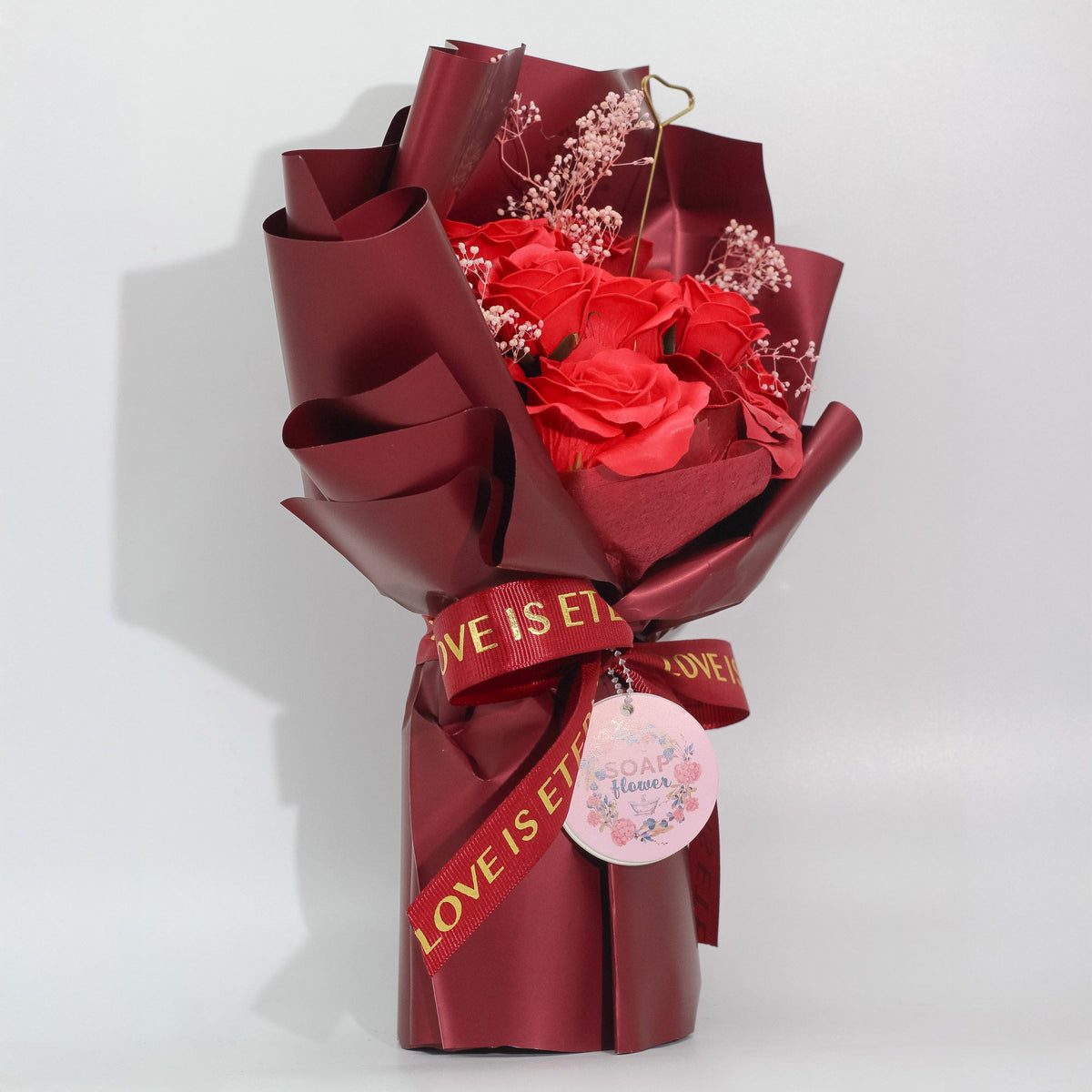 Large Red Roses Bouquet – Love is Eternal Gift Card alternate view, NooEdge UK