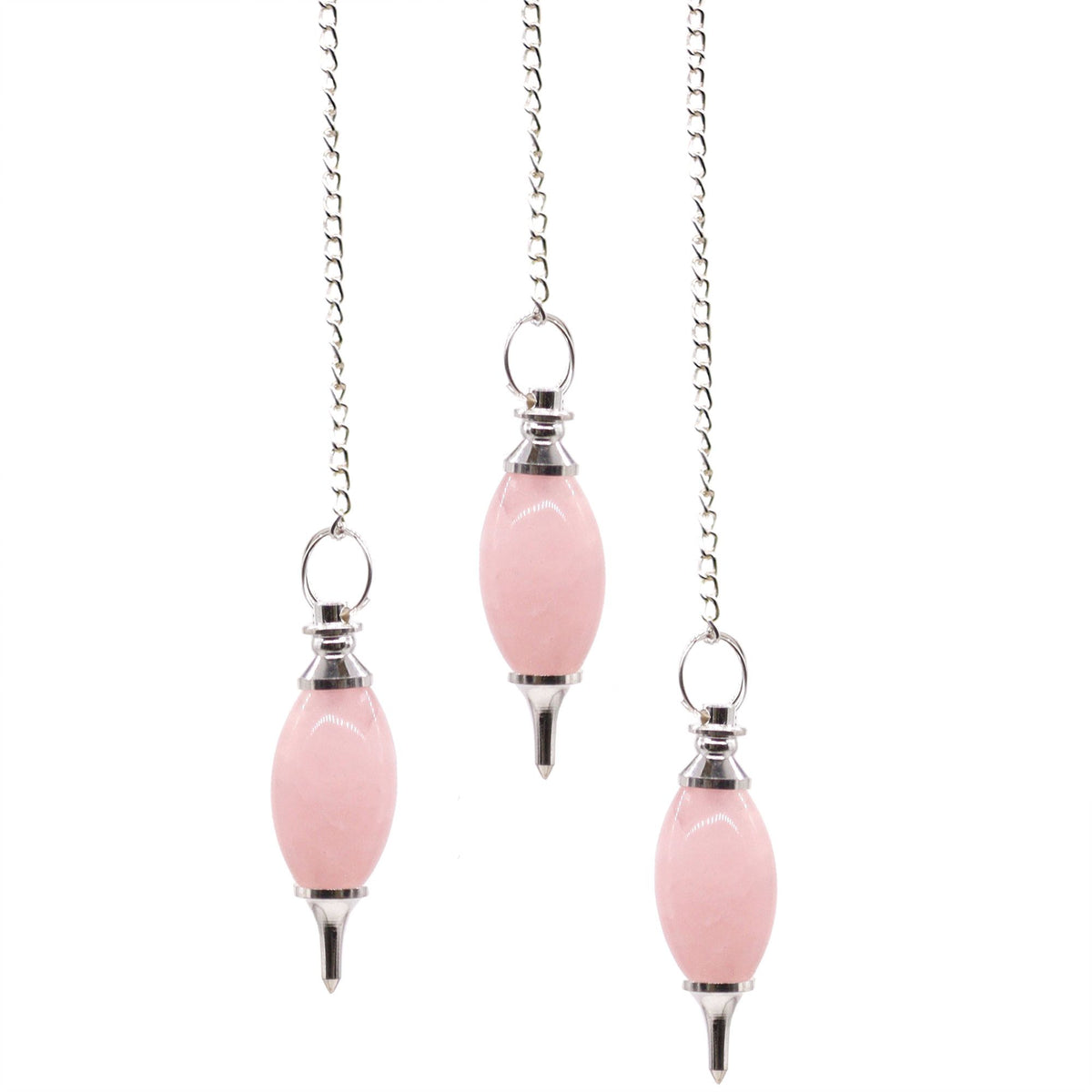 Lingam Shaped Gemstone Pendulum – Rose Quartz – NooEdge UK