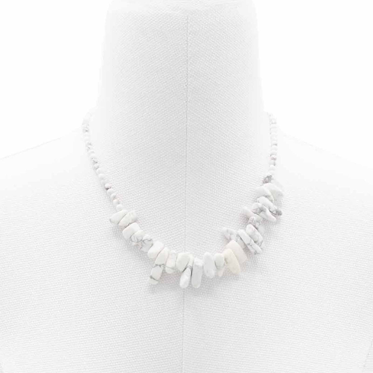 Longstone Gem Necklace – White Jasper, NooEdge UK