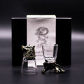 Gift Set of 6 Shot Glasses (50ml) – Wild Forest Creatures Antique Bron – NooEdge UK