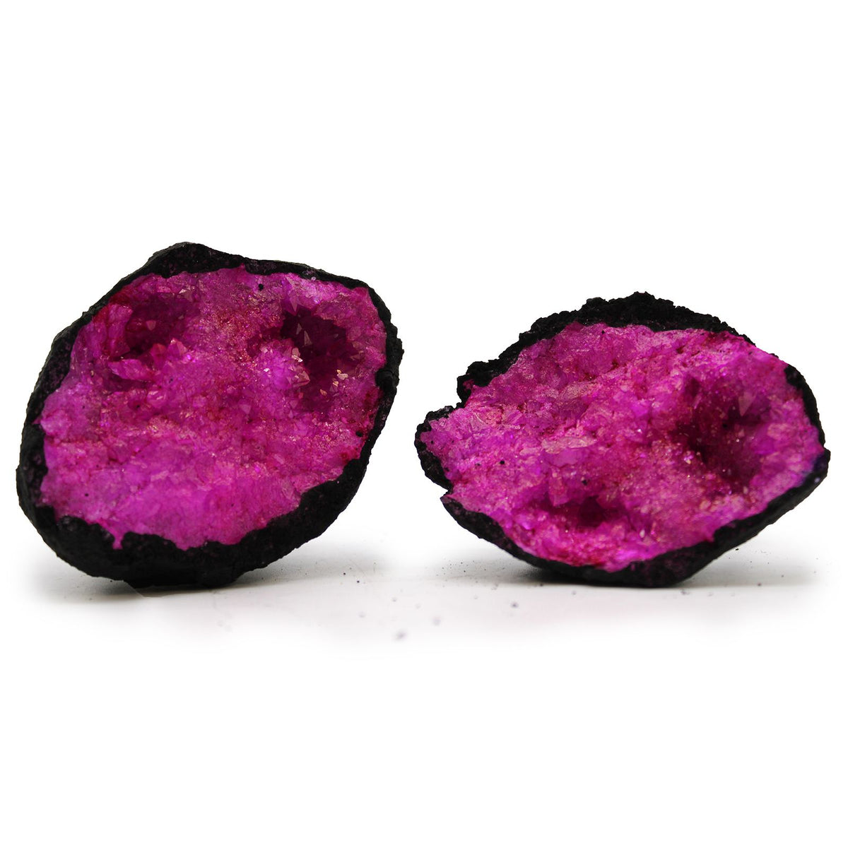 Coloured Calcite Geode – alternate angle, NooEdge UK