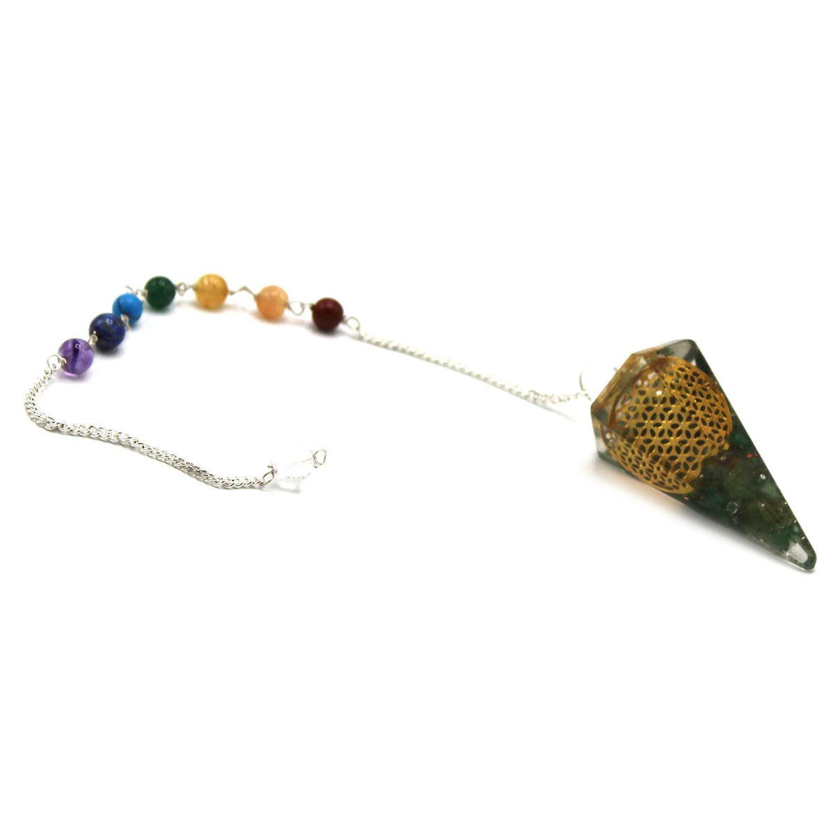 Orgonite Power Chakra Pendulum – Flower of Life, NooEdge UK