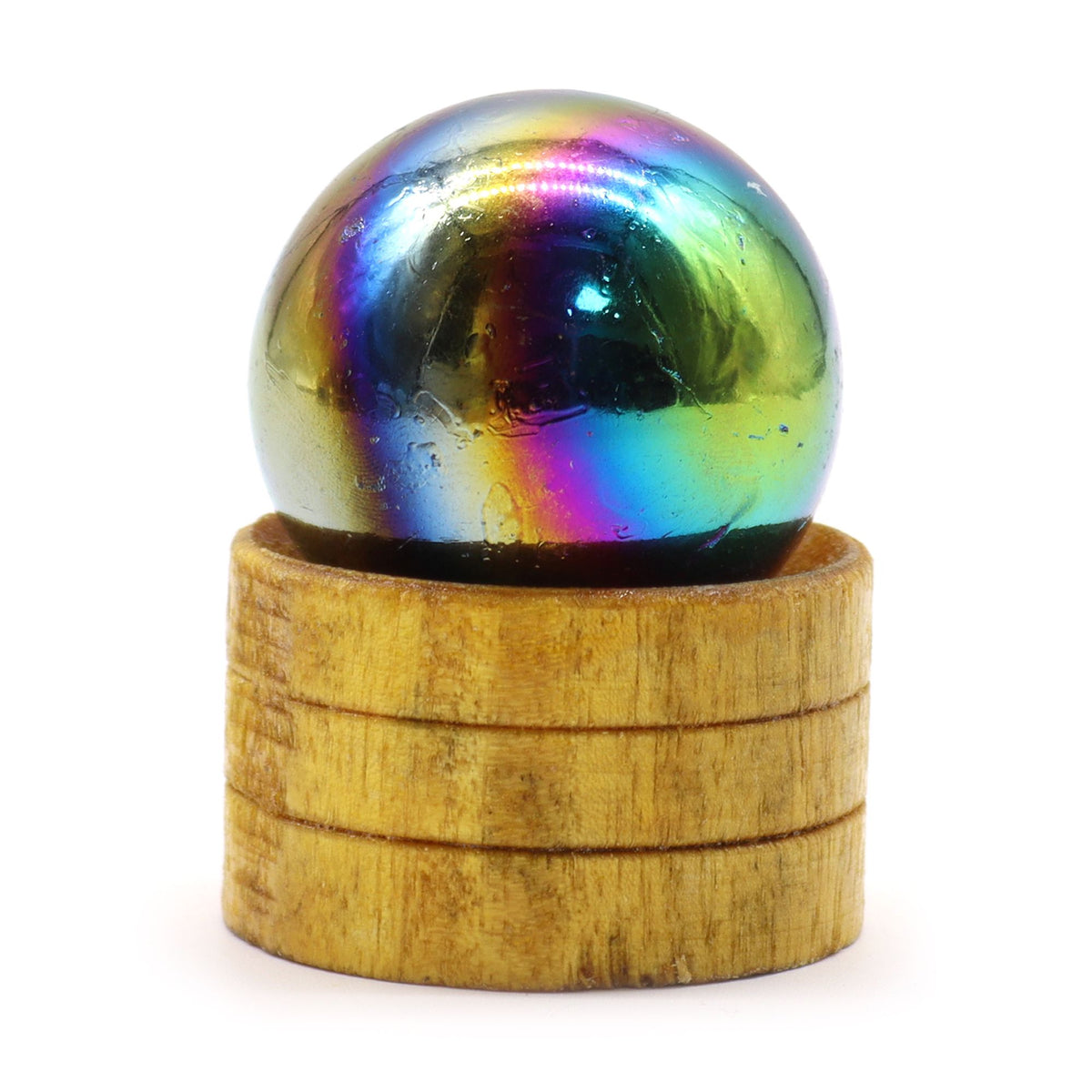 Gemstone Sphere 40mm – Amethyst Aura with Stand – NooEdge UK