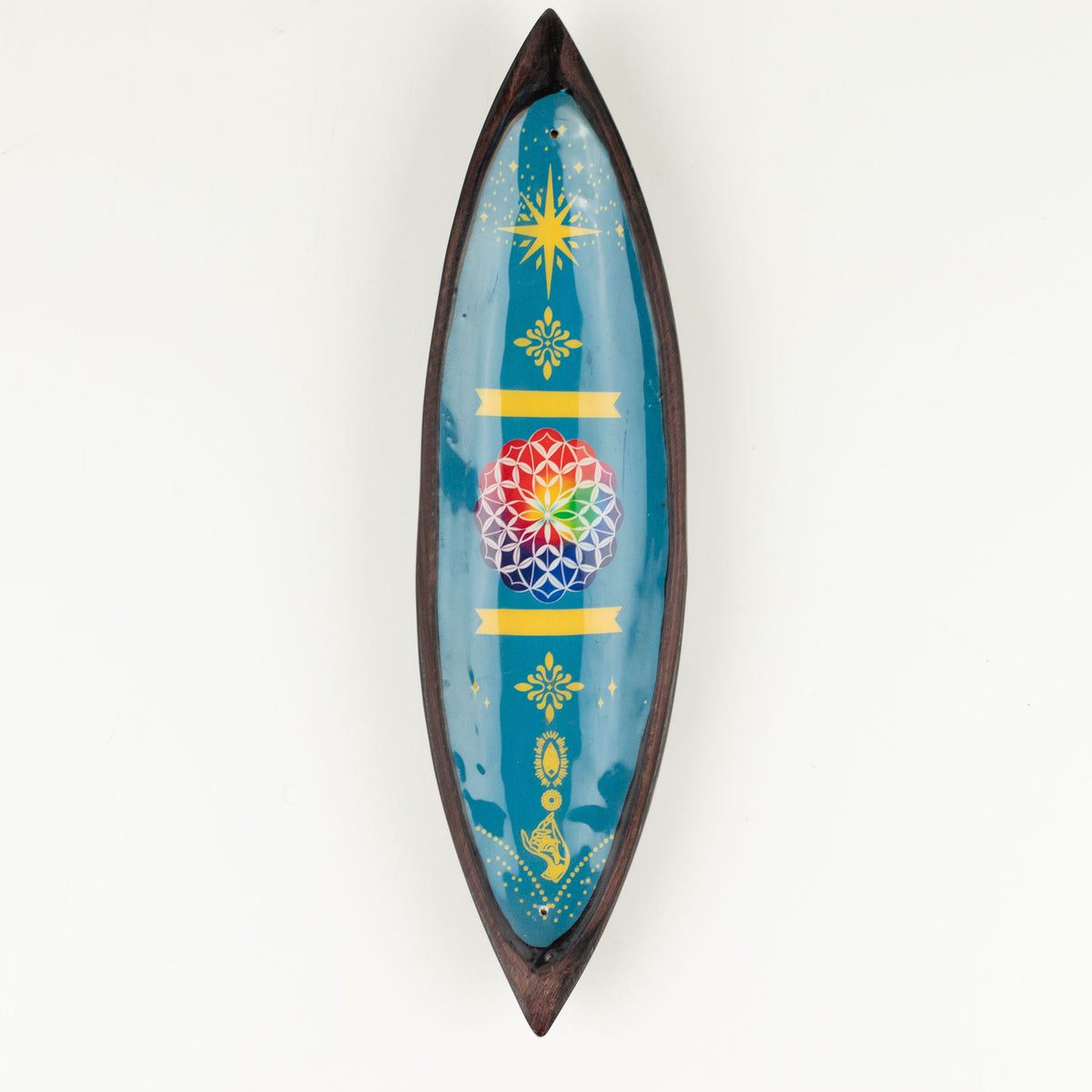 Enamel Incense Bowl - Mango Wood – Mandala, NooEdge UK