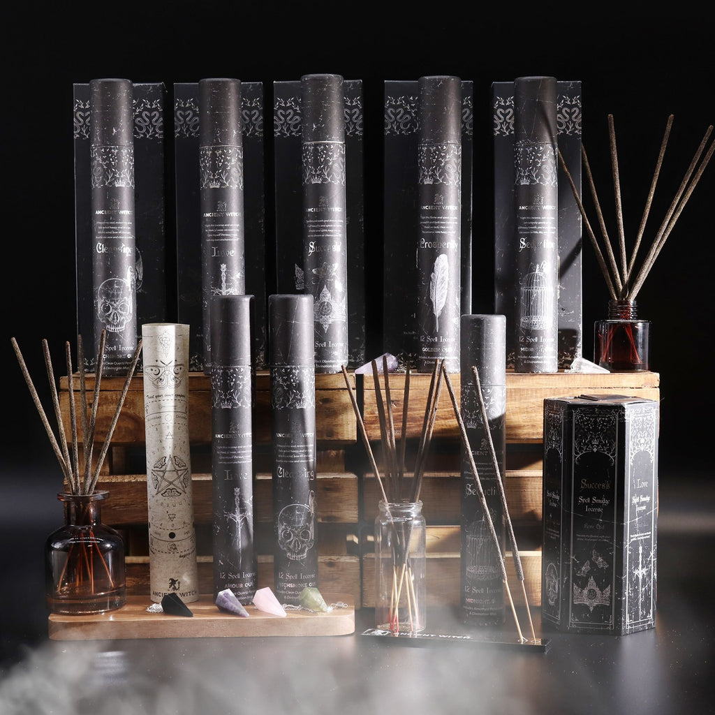 Ancient Witch Spell Incense – Cleansing Rock Crystal Pendulum detail, NooEdge UK