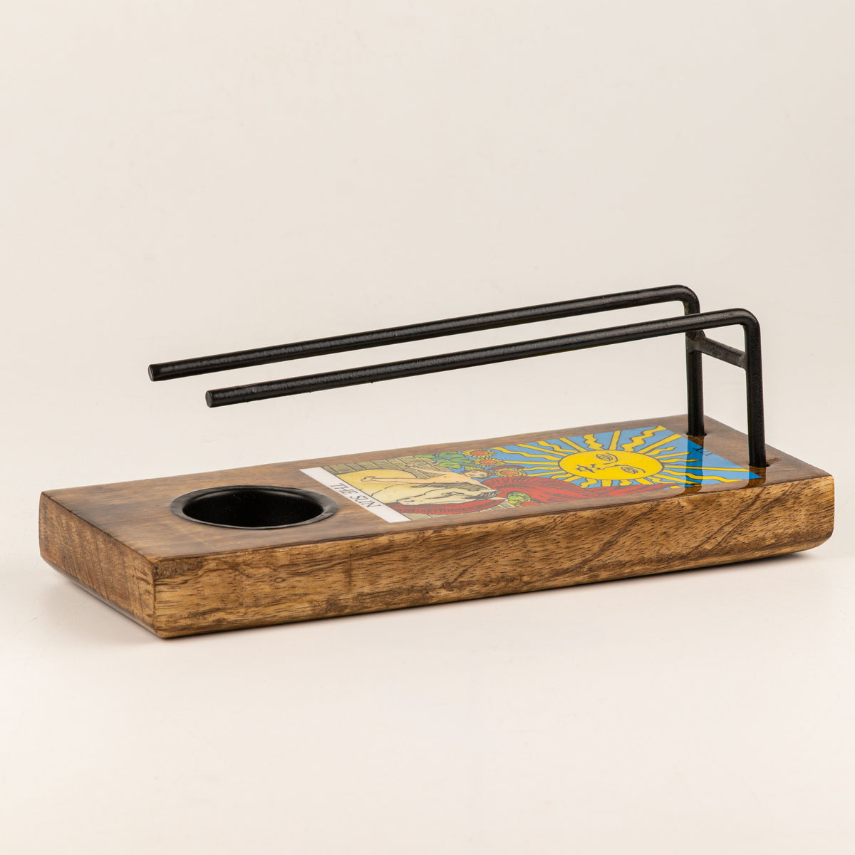 Large Sage Stick Heater Enamelled – The Sun close-up, NooEdge UK