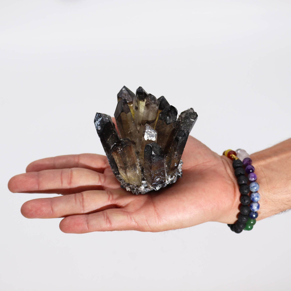 Crafted Quartz Cluster – Smoky Ghost Quartz, NooEdge UK