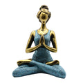 Yoga Lady Figure – Bronze & Turquoise 24cm, NooEdge UK