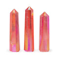 Aurora Crystal Quartz Obelisk Point 9cm – Peach, NooEdge UK