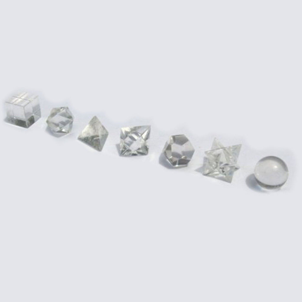 Geometric Seven Piece Crystal Set close-up, NooEdge UK