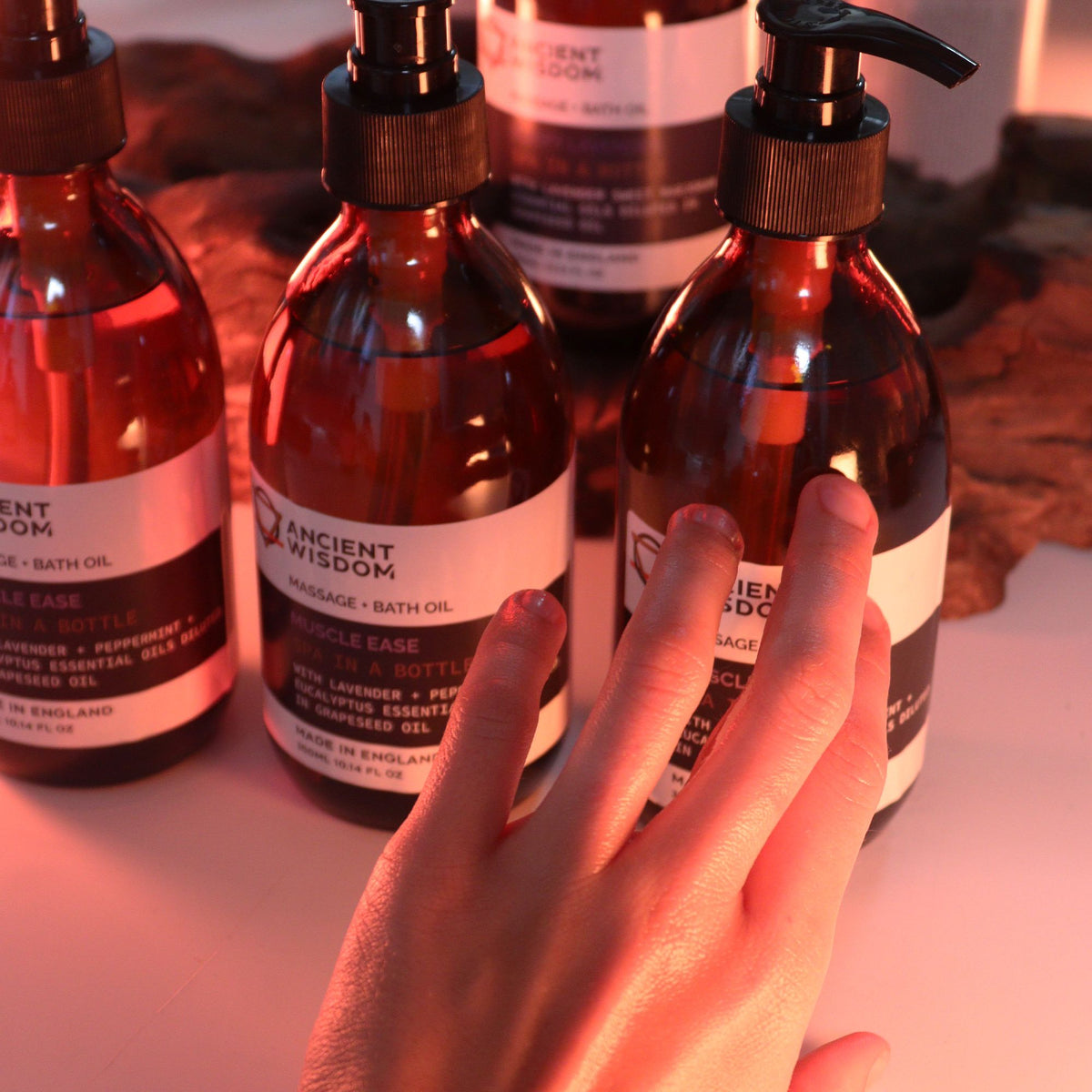 Aromatherapy Massage and Bath Oil – alternate angle, NooEdge UK