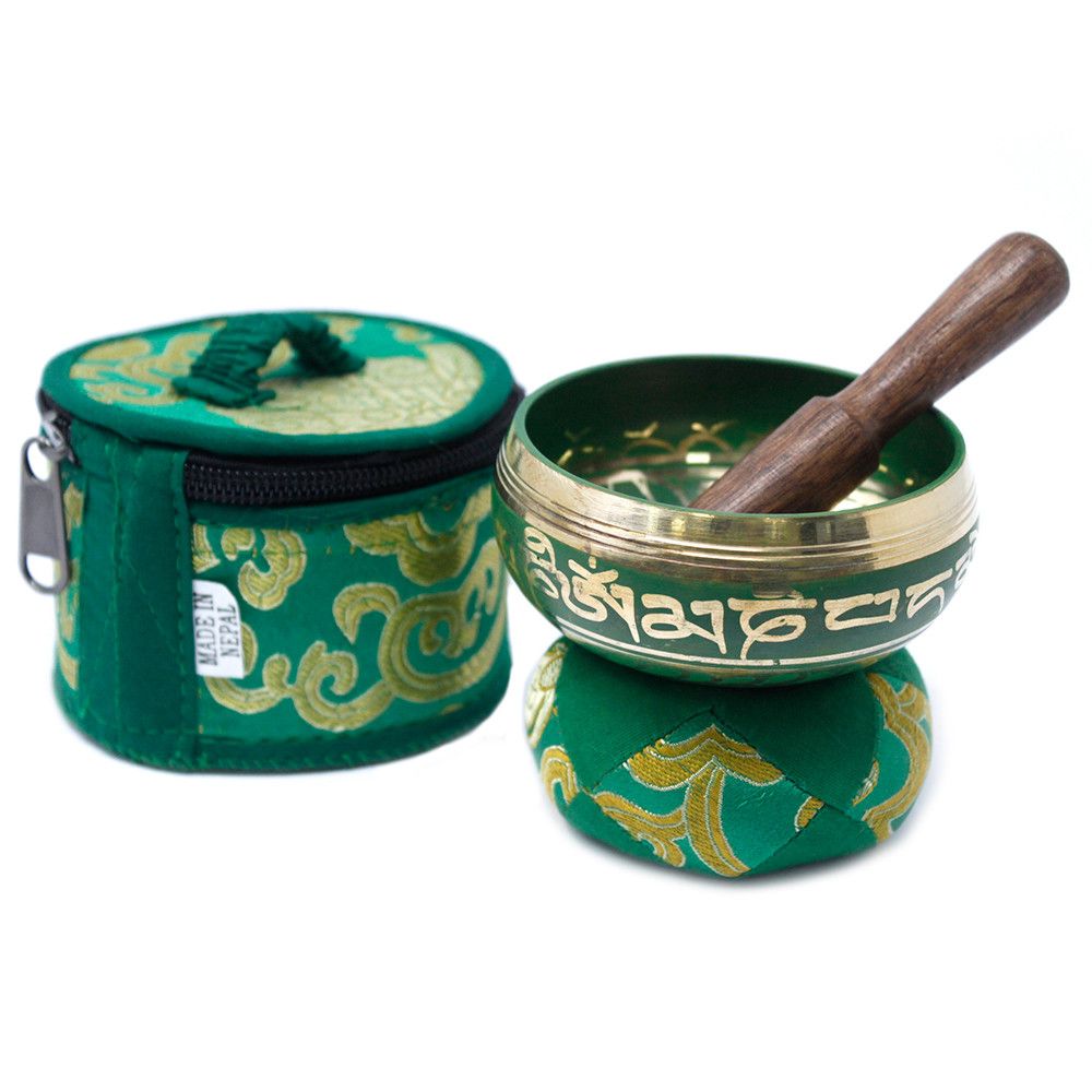Singing Bowl Gift Set – Mini Green, NooEdge UK