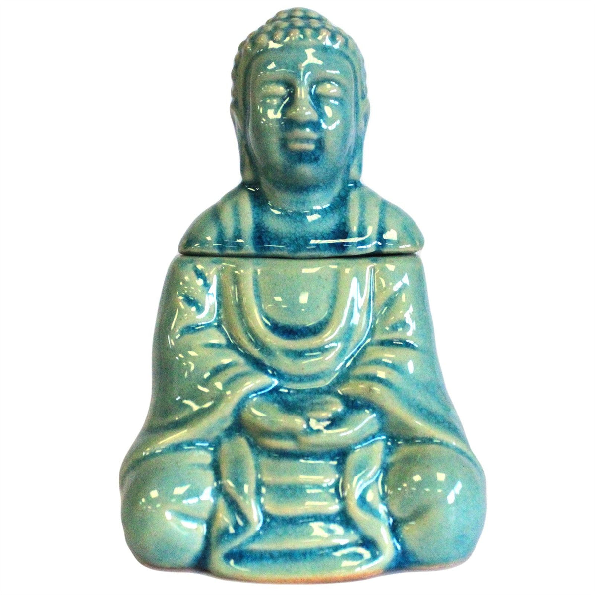 Sitting Buddha Oil Burner – front view, NooEdge UK