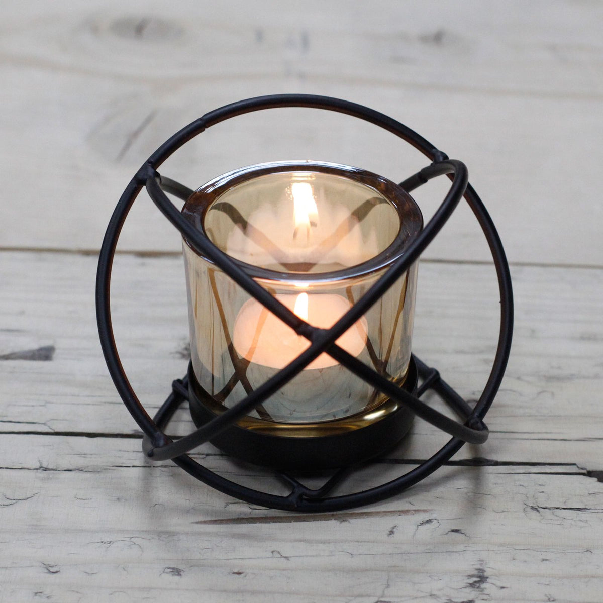 Centrepiece Iron Votive Candle Holder – 1 Cup Single Ball – NooEdge UK