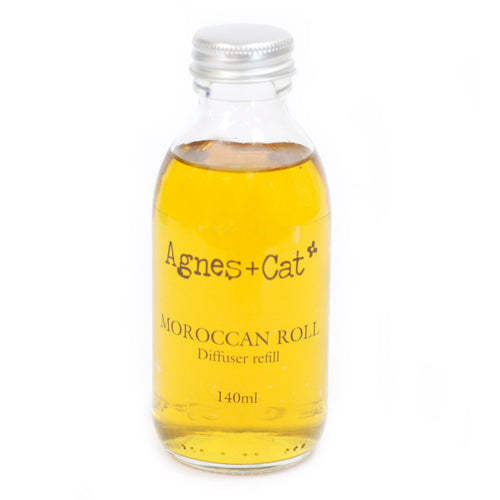 Agnes + Cat Reed Diffuser Refill – Moroccan Roll 140ml close-up, NooEdge UK