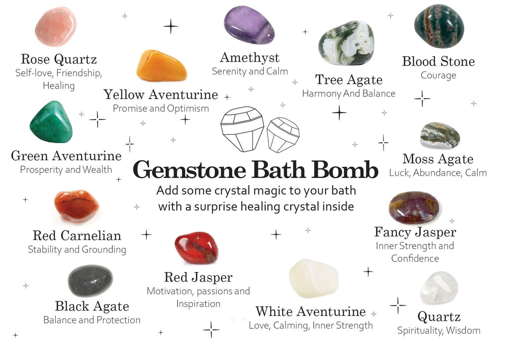 Gemstone Bath Bomb – front view, NooEdge UK