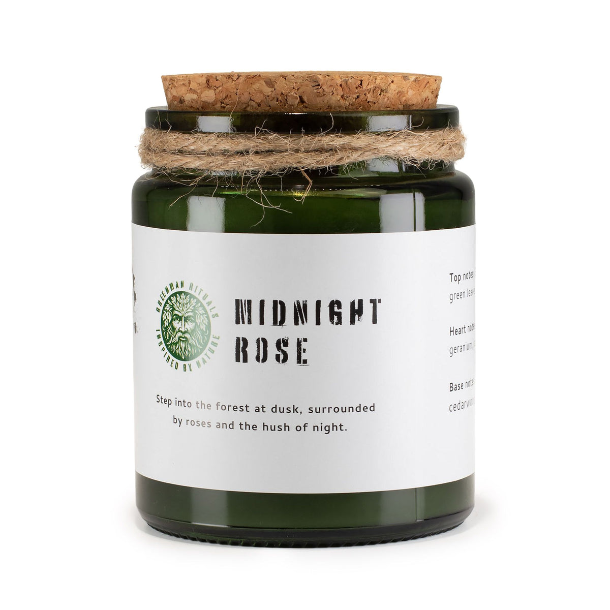 Greenman Woodwick Soy Candle – Midnight Rose, NooEdge UK