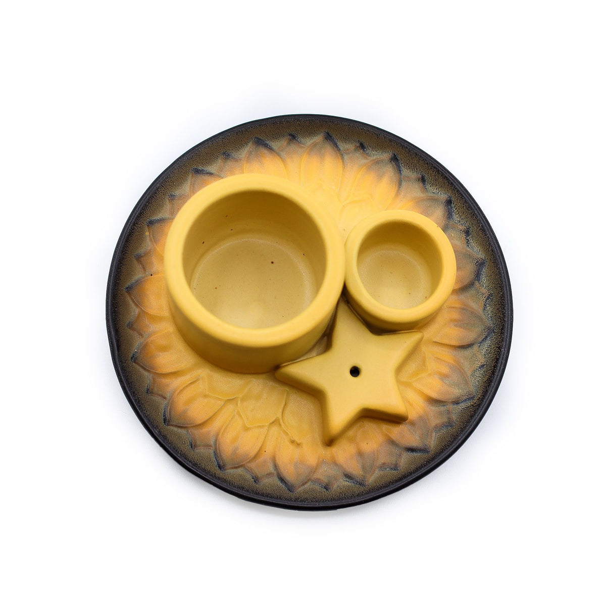 Palo Santo Stick & Smudge Holder Mandala – front view, NooEdge UK