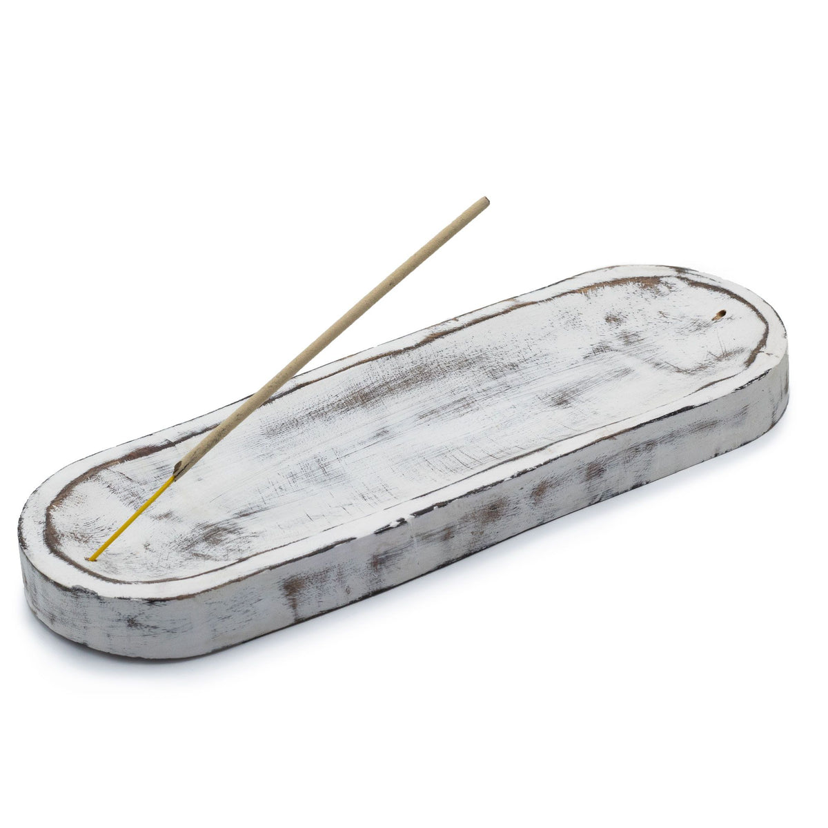 Large Incense Tray 30x10cm – Classic Whitewash, NooEdge UK