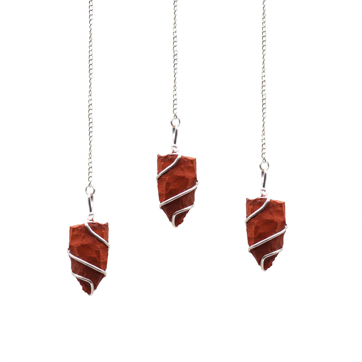 Raw Gemstone Pendulum – Red Jasper, NooEdge UK