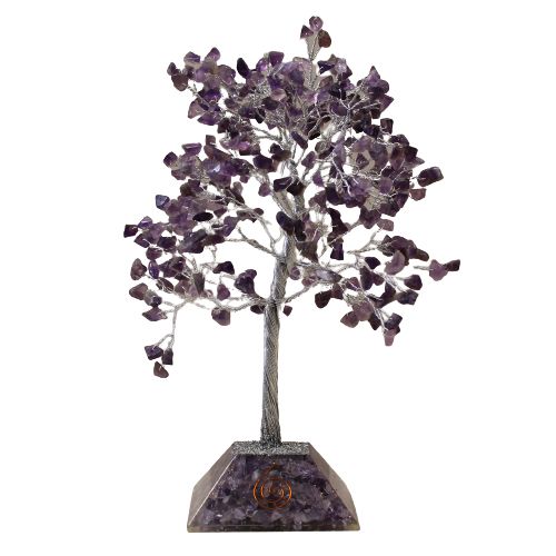 Gemstone Tree with Orgonite Base – 320 Stone Amethyst – NooEdge UK
