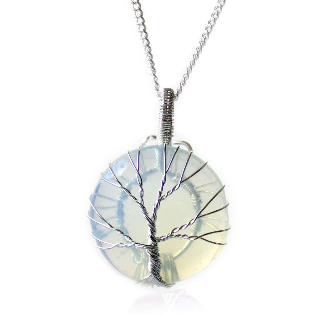 Tree of Life Gemstone Necklace – Opalite, NooEdge UK