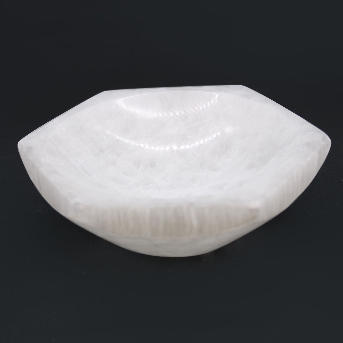 Selenite Hex Bowl – 15cm close-up, NooEdge UK