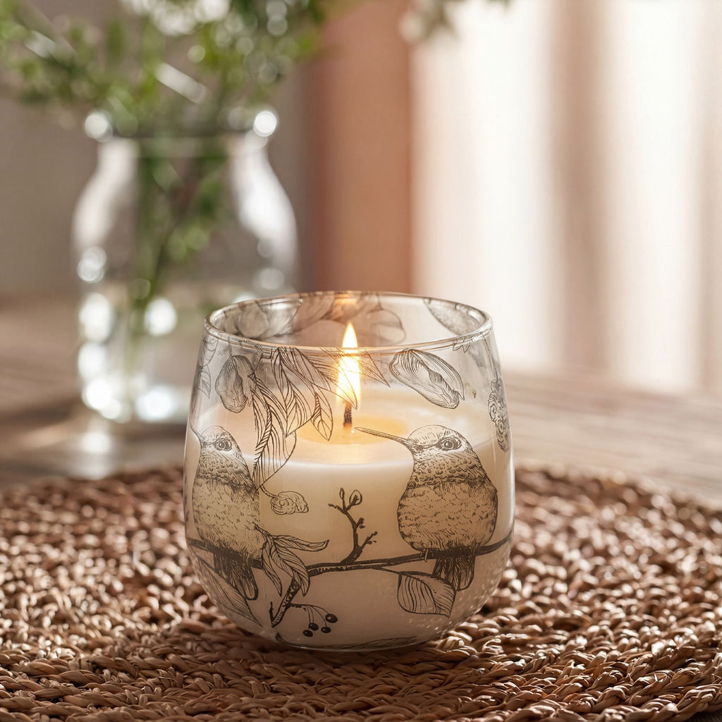 Medium Glass Jar Candles – front view, NooEdge UK