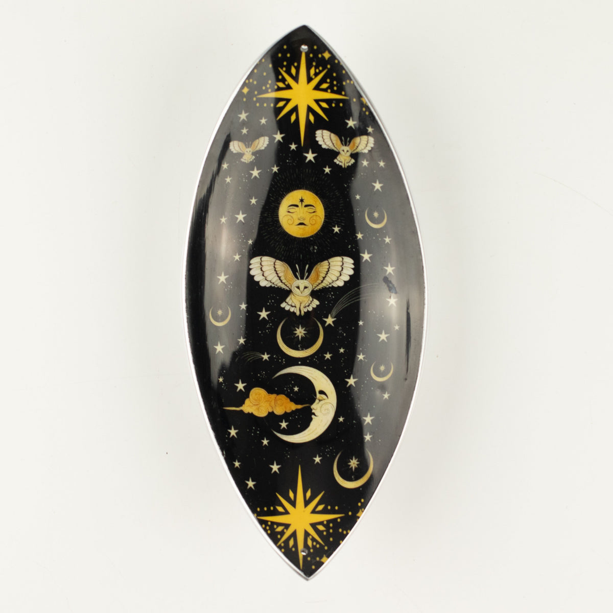 Enamel Incense Bowl Aluminium – Enchanted Night Owl, NooEdge UK