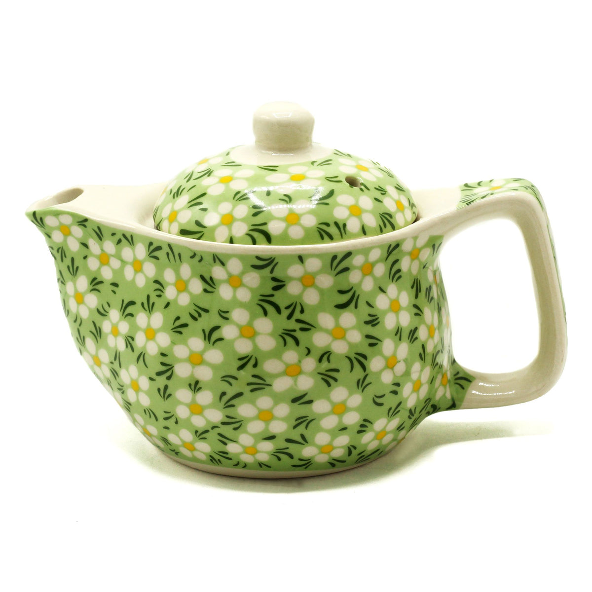 Small Herbal Teapot – Green Daisy, NooEdge UK