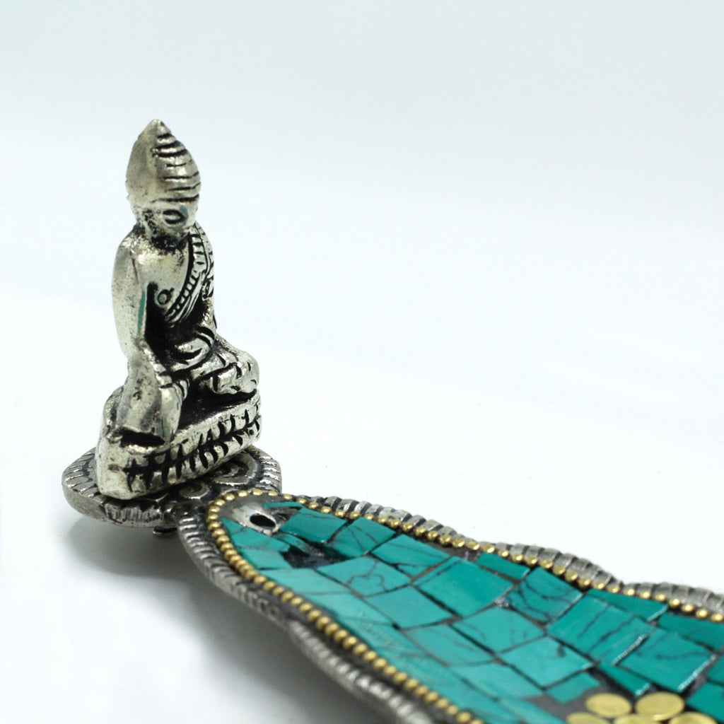 Buddha Long Leaf Tibetan Decor Incense Holder alternate view, NooEdge UK