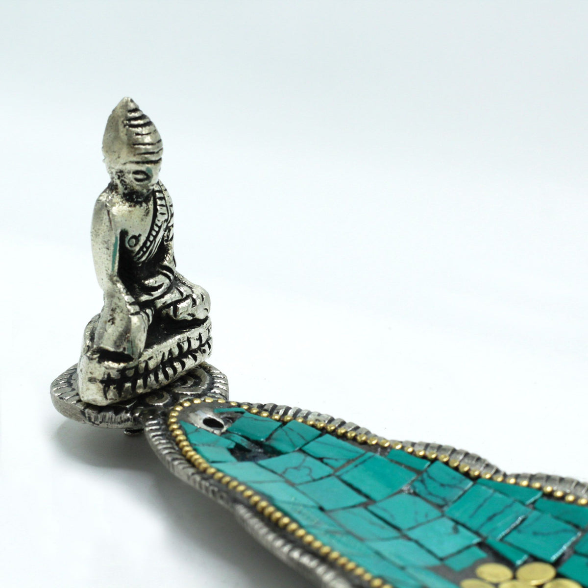 Buddha Long Leaf Tibetan Decor Incense Holder alternate view, NooEdge UK