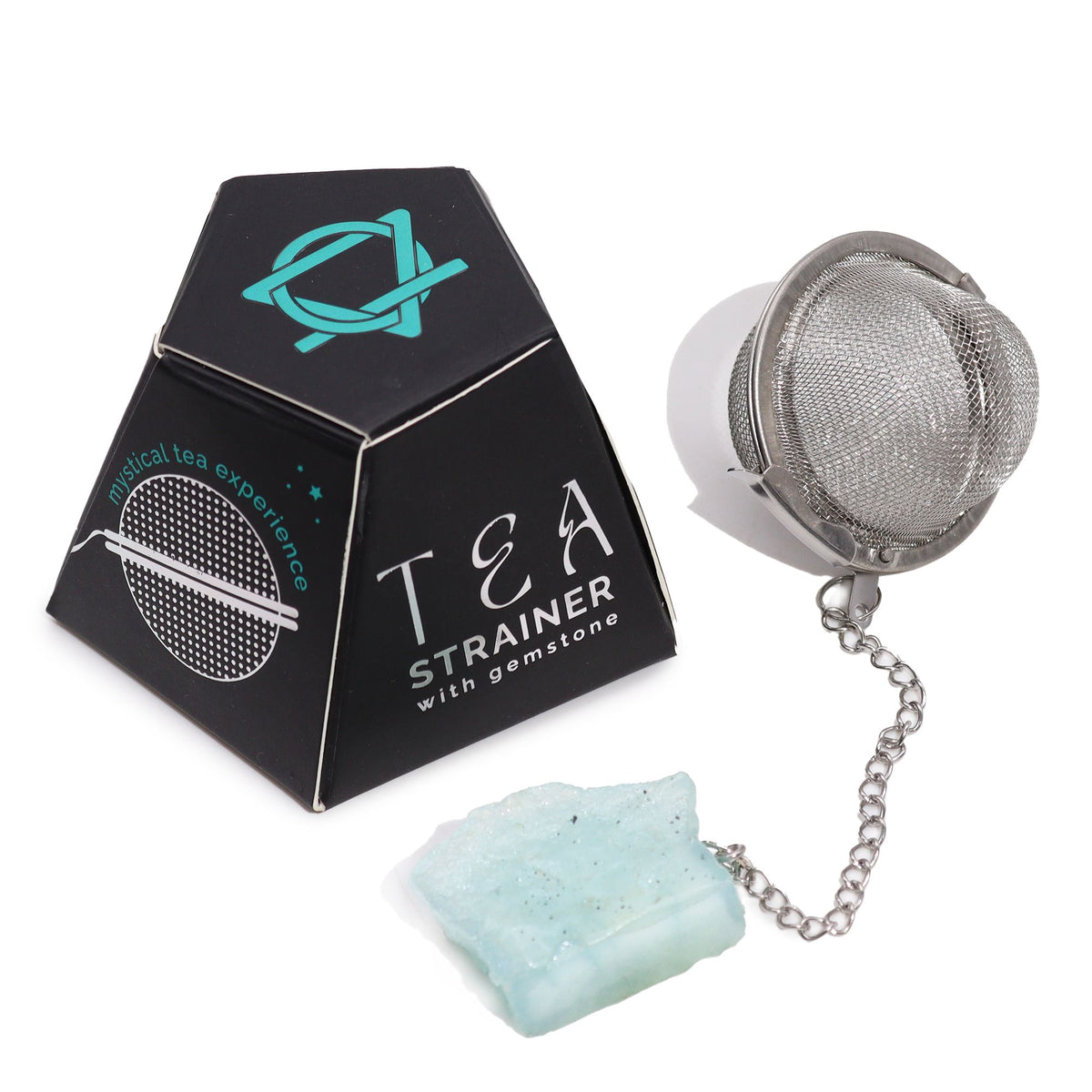 Raw Crystal Gemstone Tea Strainer – Aquamarine, NooEdge UK