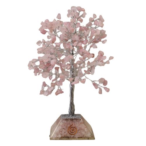 Gemstone Tree with Organite Base - 320 Stone – Rose Quartz, NooEdge UK
