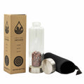 Red Jasper Crystal Infused Glass Water Bottle – Chips, NooEdge UK