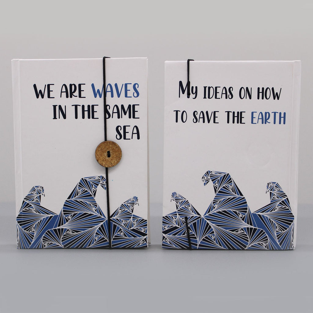 Notebook with Strap – Waves in the same sea, NooEdge UK