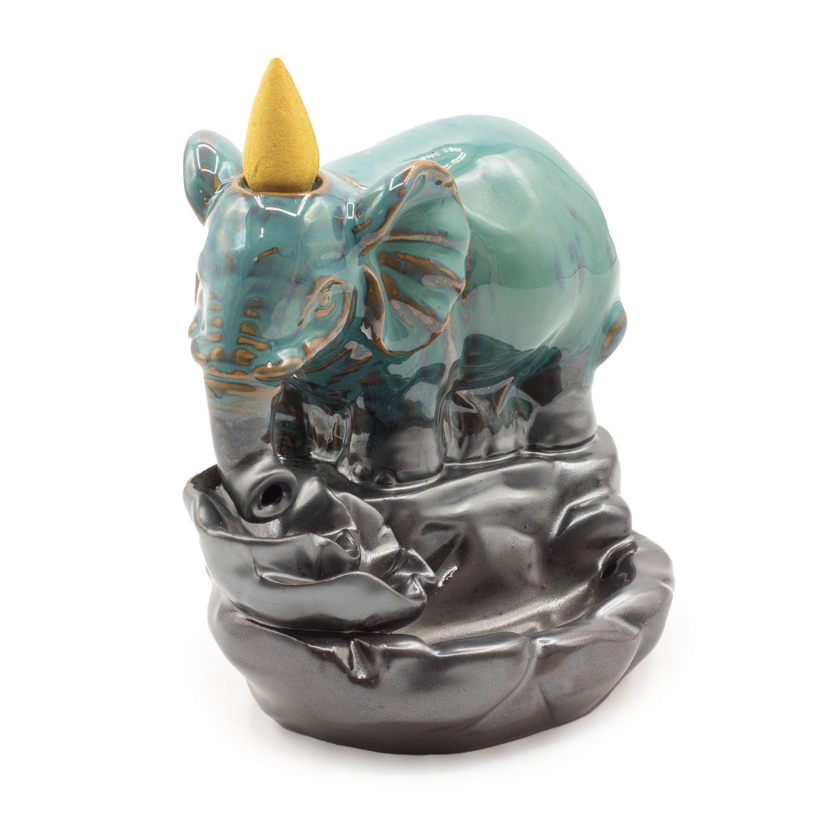 Backflow Incense Burner – Elephant at Pool, NooEdge UK