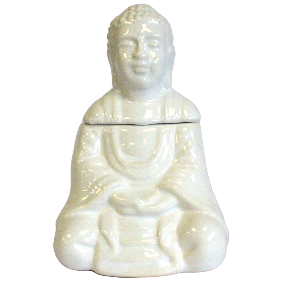 Sitting Buddha Oil Burner – White, NooEdge UK