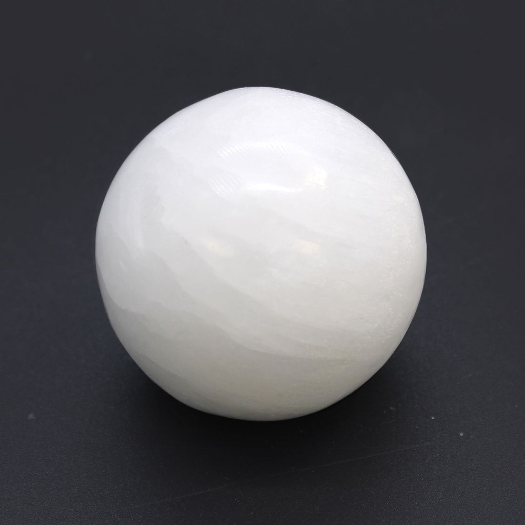 Selenite Sphere – 5-6 cm close-up, NooEdge UK