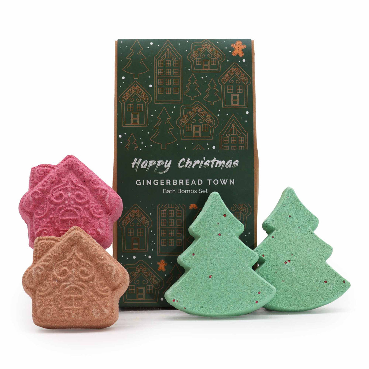Christmas Bath Bomb Gift Pack – Gingerbread Town, NooEdge UK