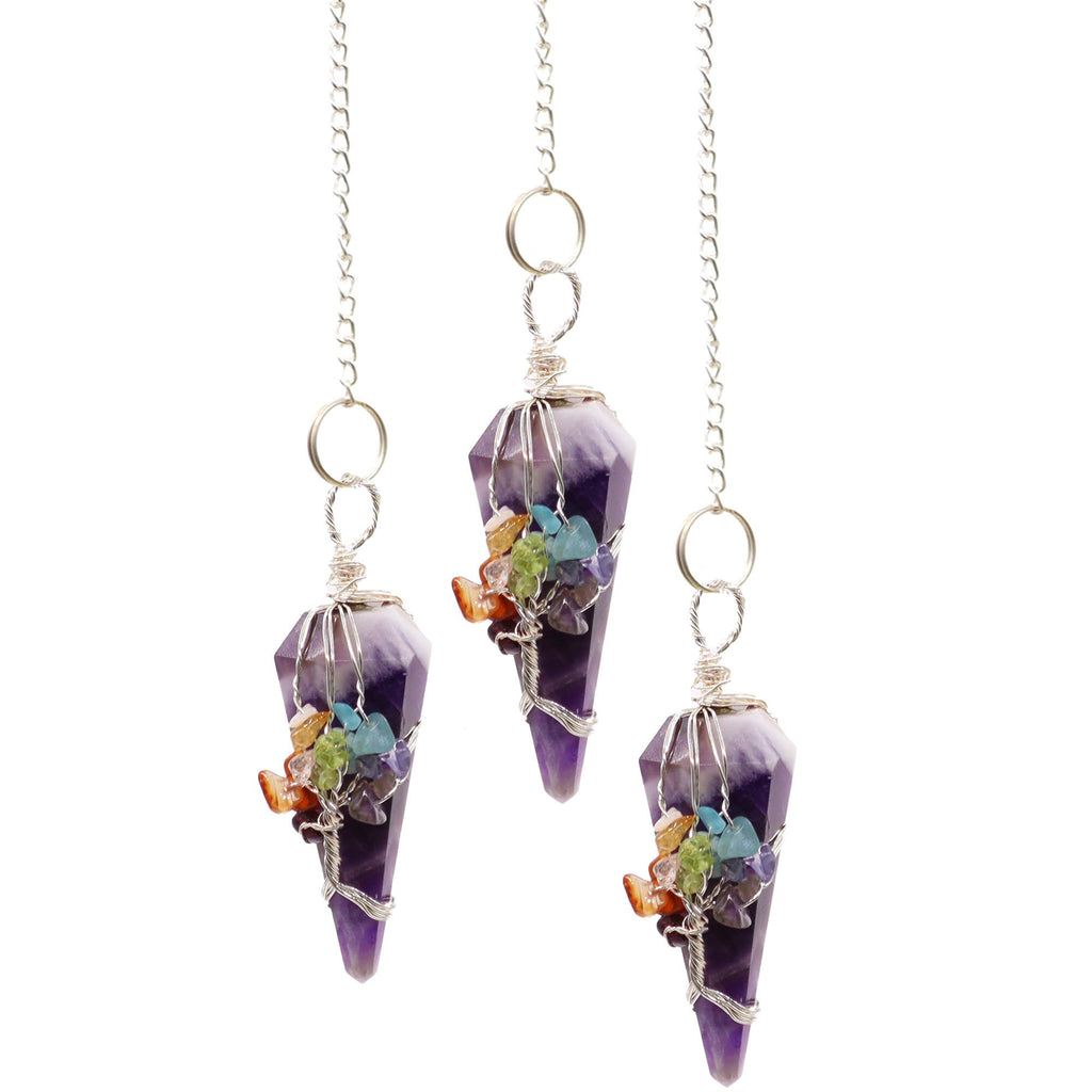 Magic Pendulum – Seven Chakra Amethyst – NooEdge UK