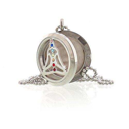 Aromatherapy Jewellery Necklace – Yoga Chakra 30mm detail, NooEdge UK