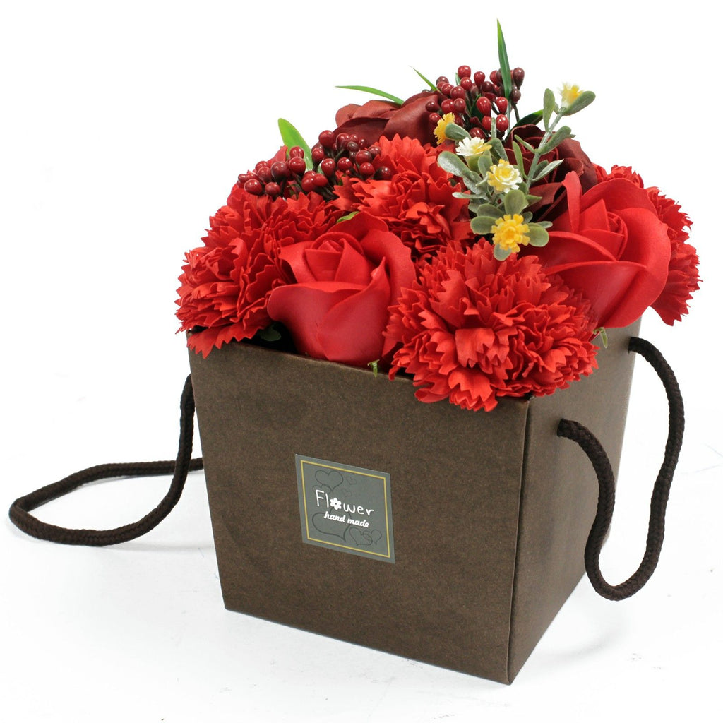 Soap Flower Bouquet – Red Rose & Carnation, NooEdge UK